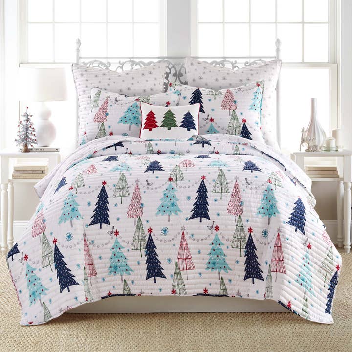 Levtex Home - Wholesale Throw/Decorative Pillow - White Pine Festive Trees Pillow 14x182