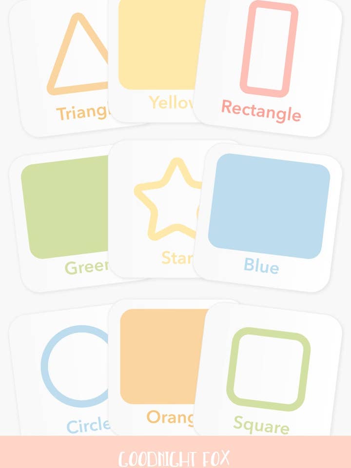 Jeu de mémoire de formes pour la vente par GoodnightFox