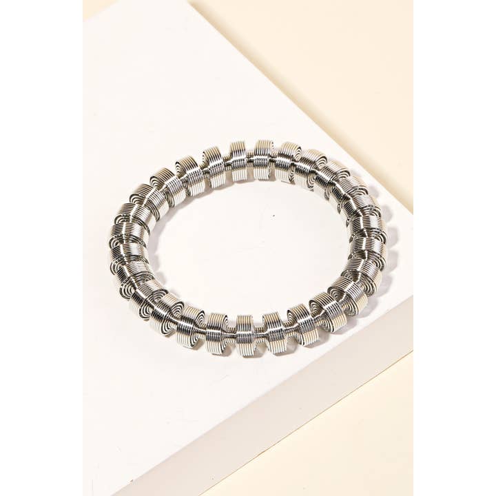 Metallic Spiral Bangle Bracelet for wholesale by Anarchy Street