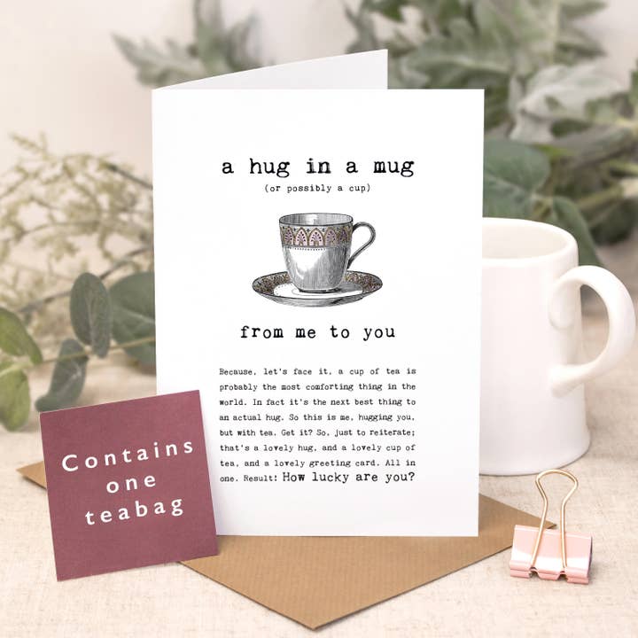 Coulson Macleod - Wholesale Thinking of You Card - Hug In A Mug From Me To You Card With Tea Bag Sachet