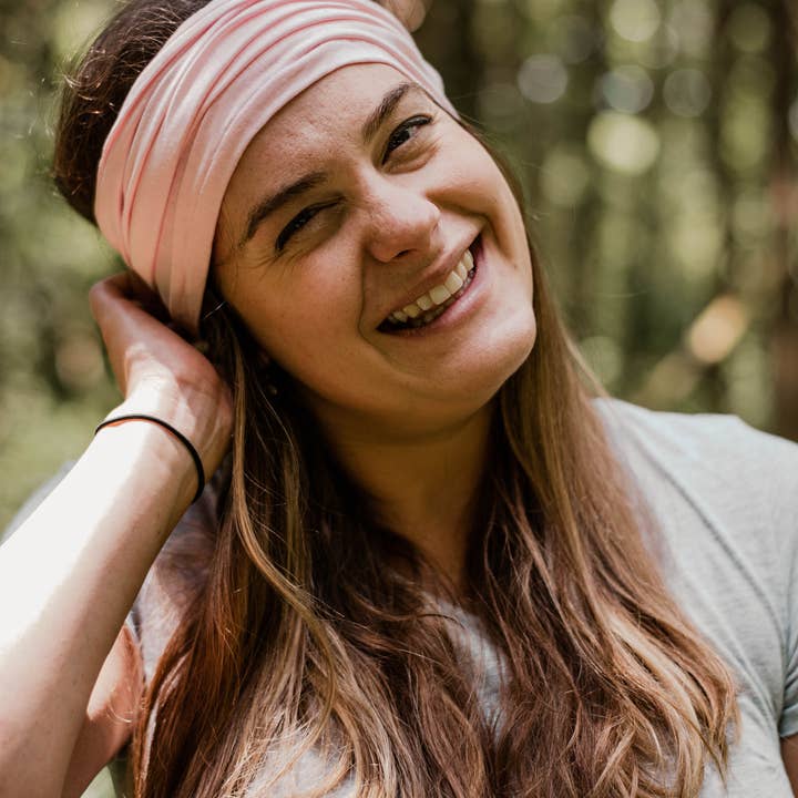 Already Lovely - Wholesale Fashion Headband - Women's - Pink Boho Bohemian Jersey Knit Stretch Headband