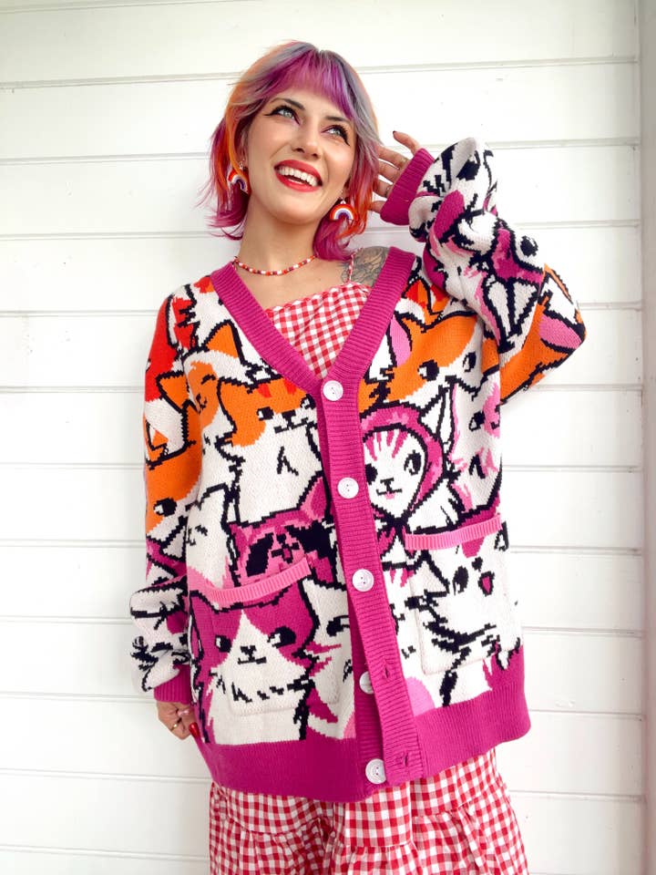 Steady Hands - Wholesale Cardigan - Women's - Lesbian Cat Cardigan