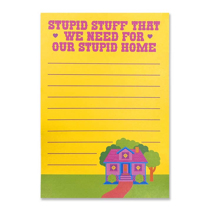 Krystan Saint Cat - Wholesale Notepad - Stupid Stuff We Need For Our Stupid Home Magnetic Notepad