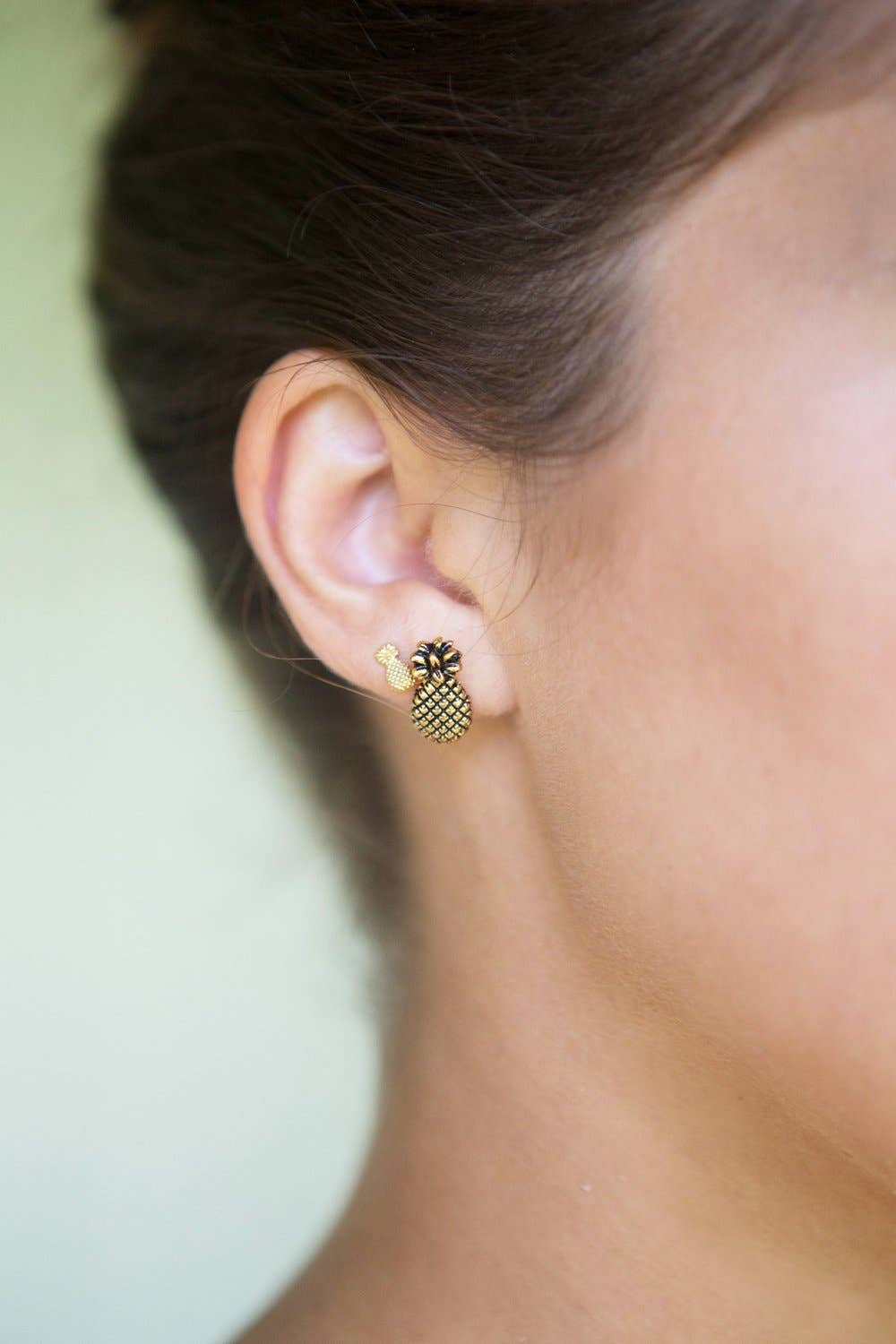 [KI•ELE] - Wholesale Stud/Post Earrings - Teeny Manini Pinya Studs1