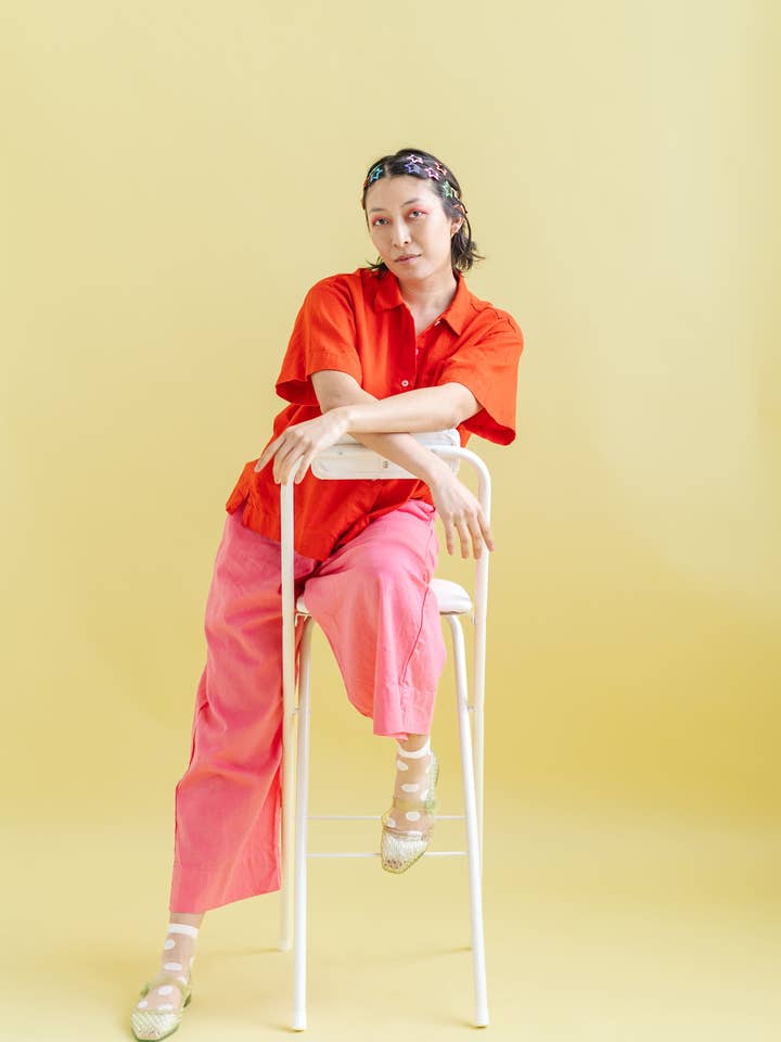 Nettle Studios - Wholesale Pants - Women's - Size Inclusive Plus Size Wide Leg Pant Bubblegum Pink Linen7