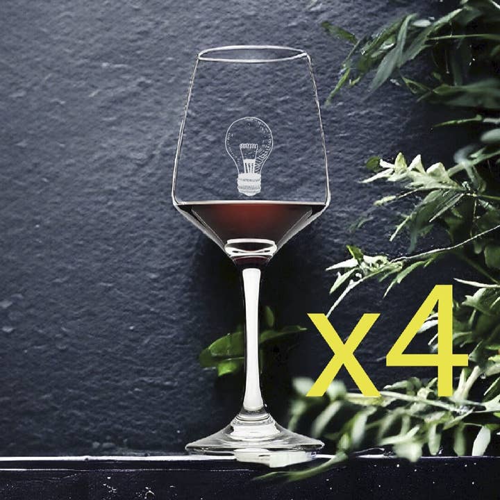 Premium 12oz Lightbulb Wine Glasses with Electrical Light for wholesale by Texan Customs