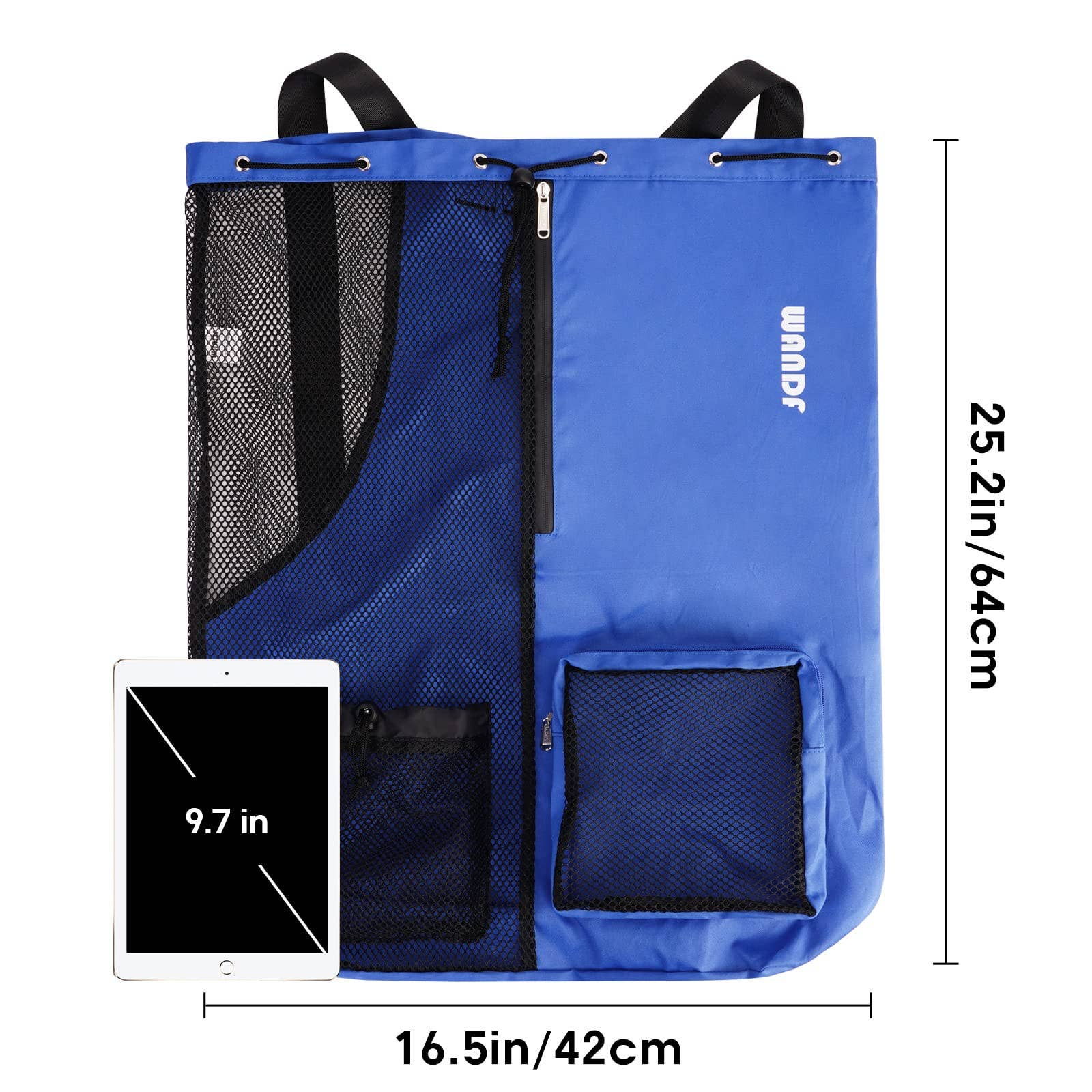 wandf - Wholesale Beach Bag - WANDF Mesh Drawstring Backpack with Wet Pocket Beach Bag13