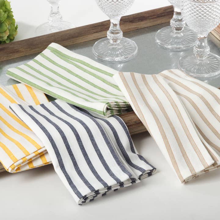 Striped Design Napkin - Sold per 4 Pieces - Priced per Piece for wholesale by Saro Lifestyle