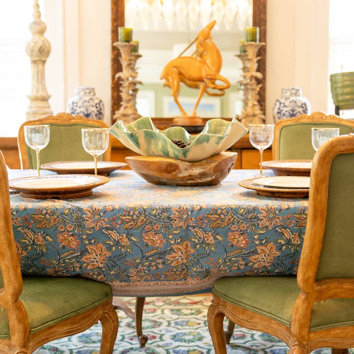 Tuscan Bloom Tablecloth for wholesale by Rahab's Rope