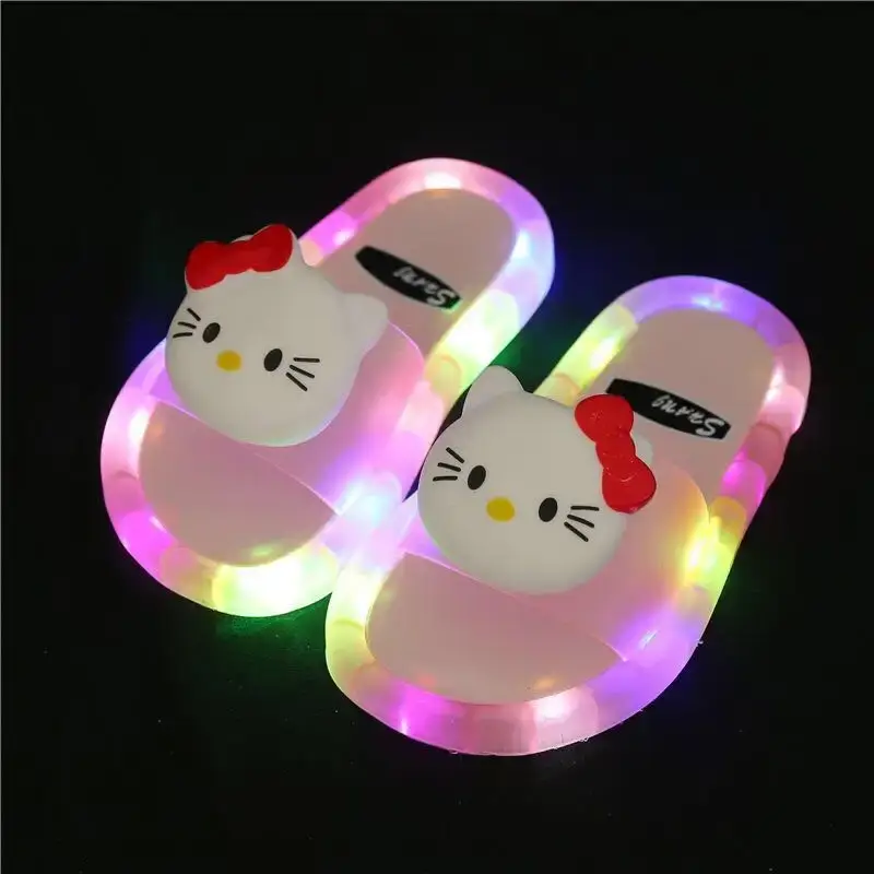 SugarQuoteMeNot LLC - Wholesale Slippers - Kids - Kids light up shower/beach slides7