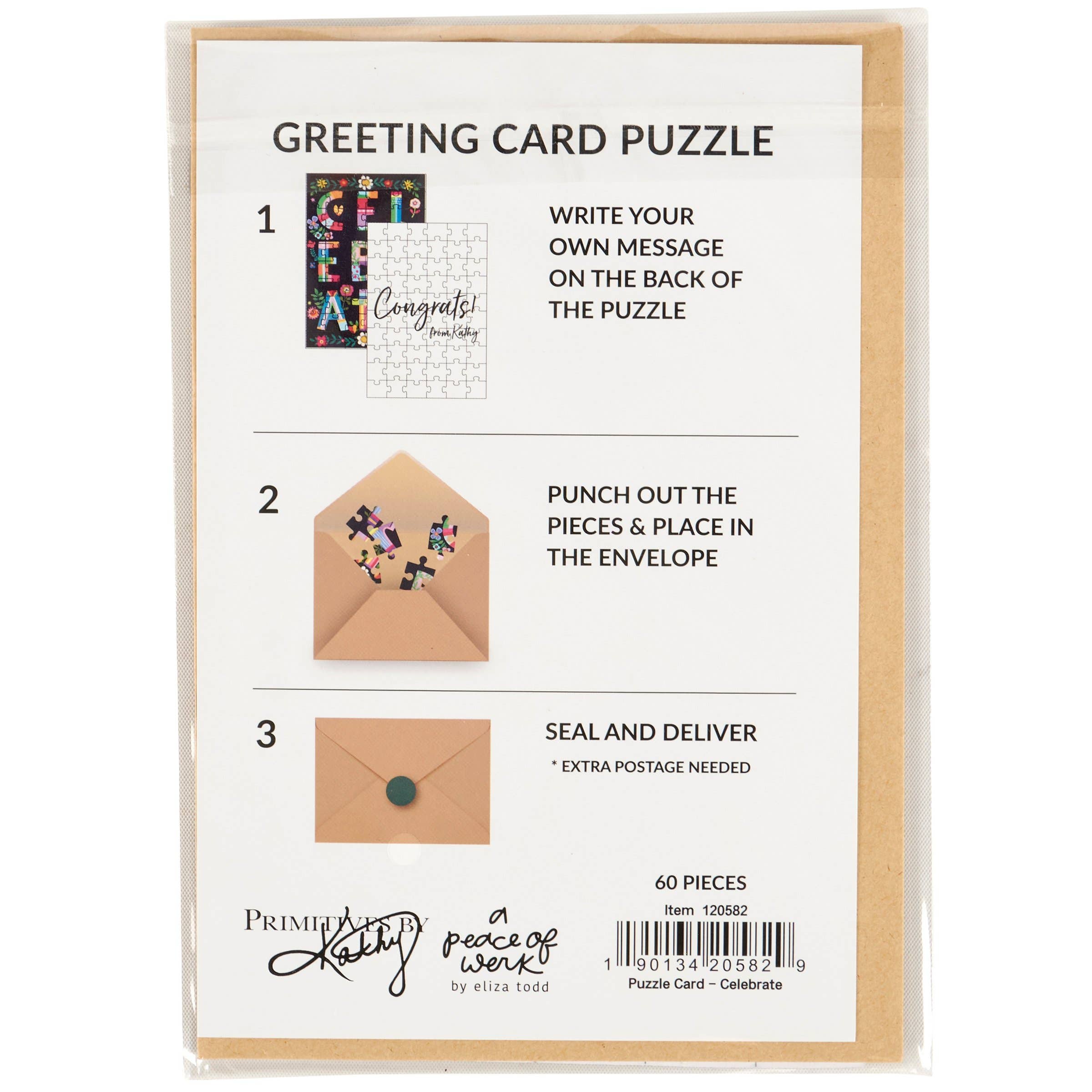 Primitives by Kathy - Wholesale Everyday Greeting Card - Celebrate Puzzle Card4