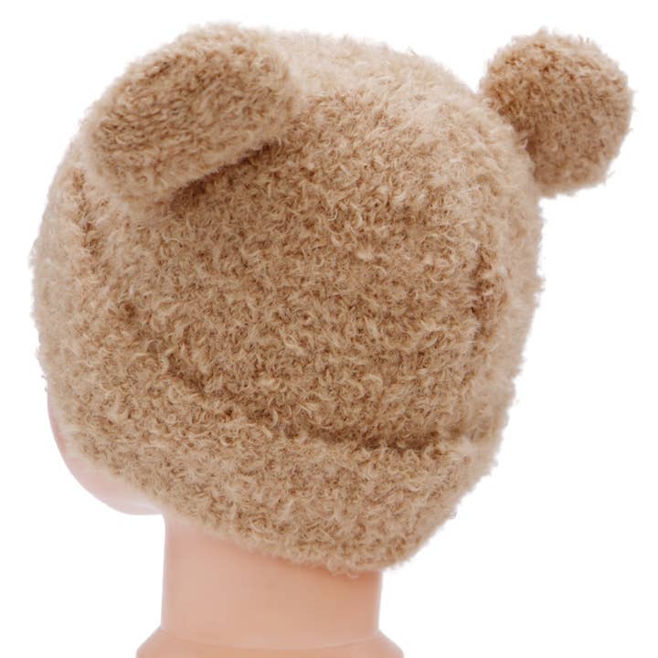 Cap Zone - Wholesale Beanie - Kids - Little Kids Teddy Bear Terry Fleece Beanie