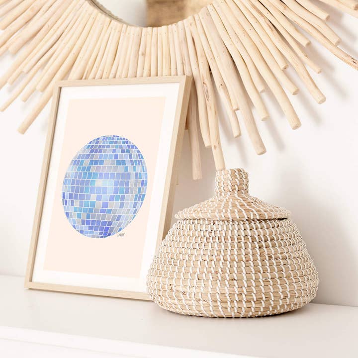 Lindsey Kay Collective - Wholesale Art Print - Disco Balls Illustration (Blue Palette) - Art Print3