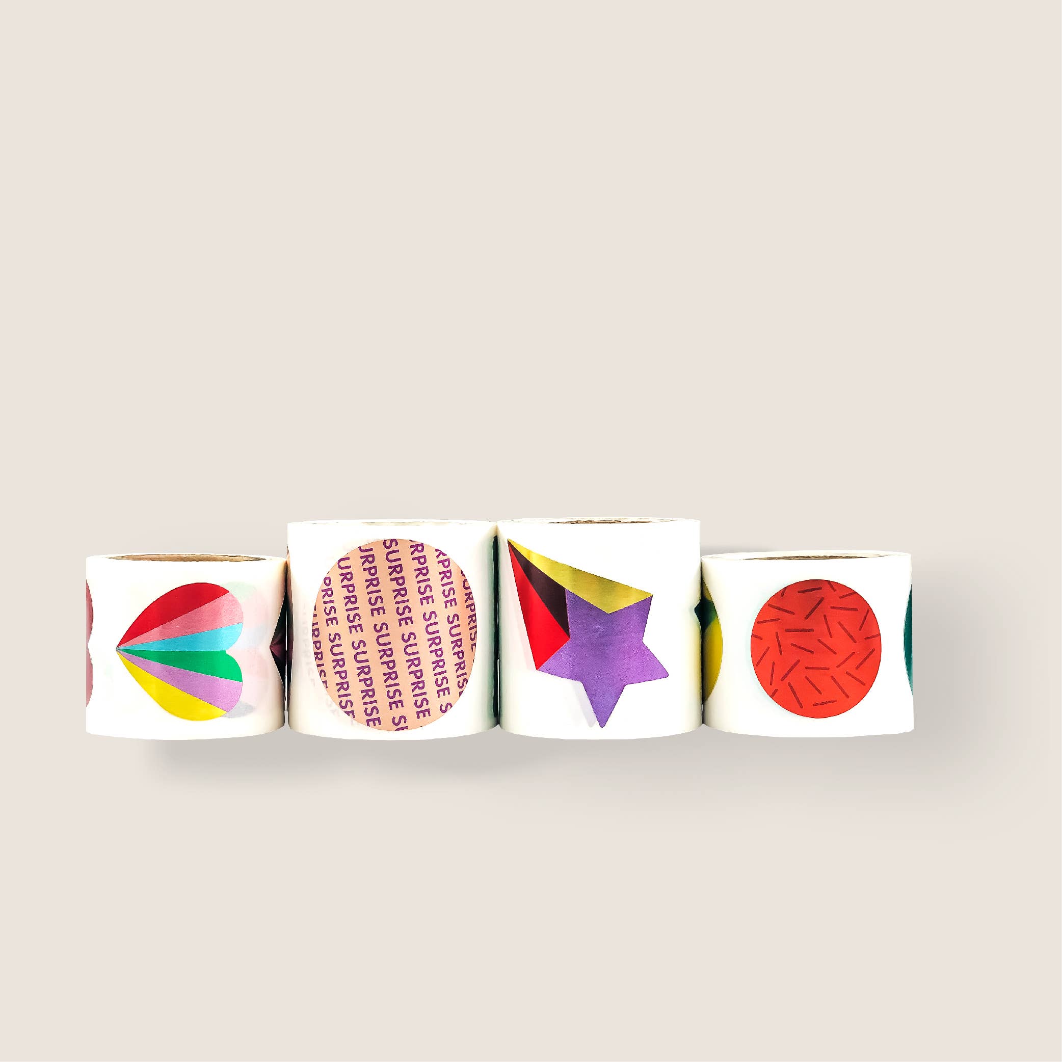 wowgoods – Engroshandel Klistermærke – Confetti Surprise - klistermærker på rulle3