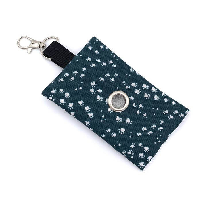 Dark Teal Paw Print Afvalzakhouder voor wholesale door Winthrop Clothing Co.