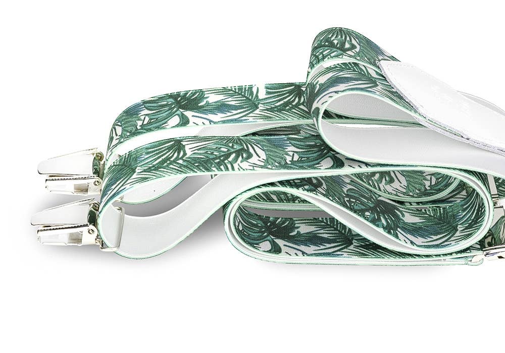 Les Bretelles De Léon - Wholesale Belt - Men's - Wide Leaves Green Braces1