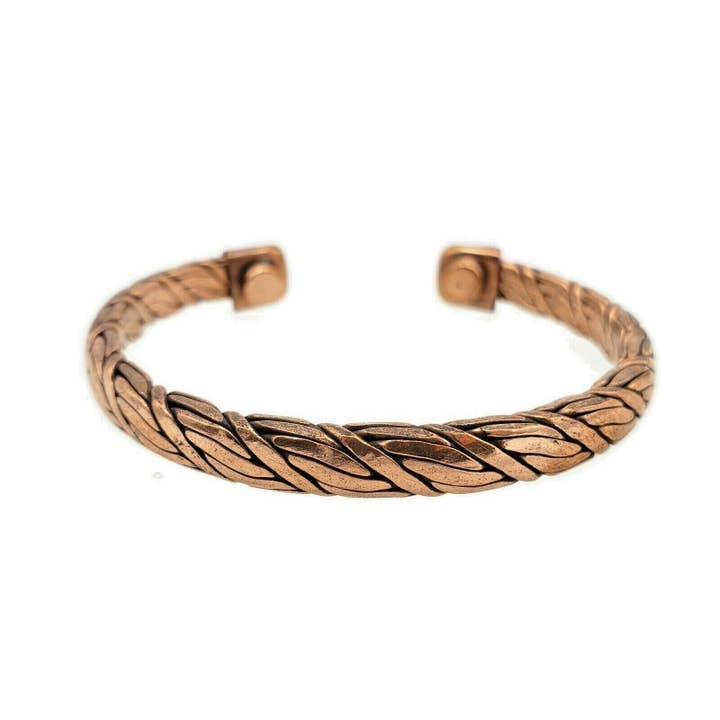 Treasure Jewelry - Wholesale Cuff Bracelet - Pure Copper Magnetic Bracelet Arthritis Pain Therapy
