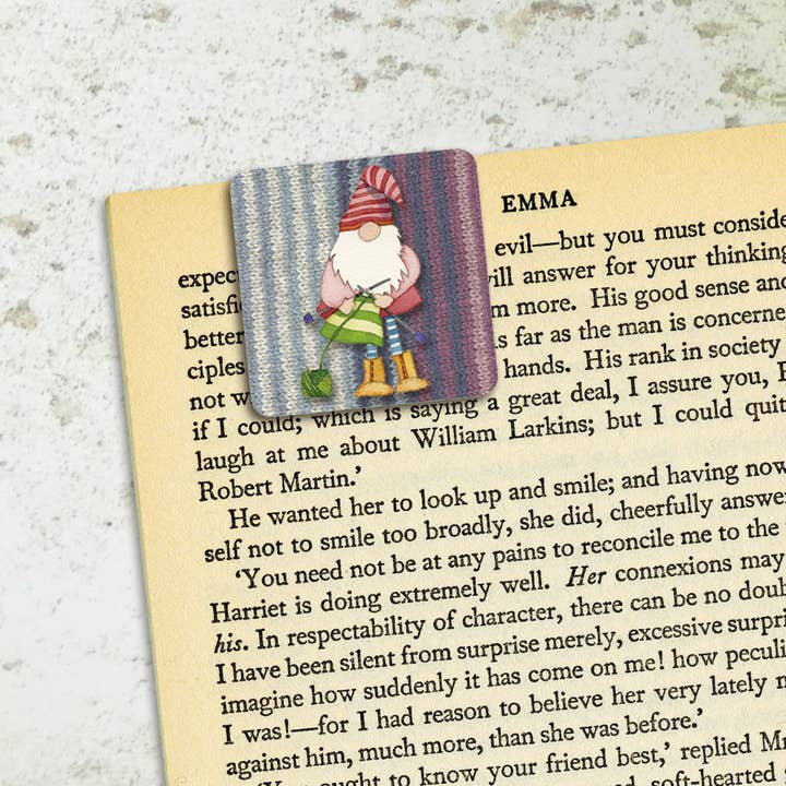 Emma Ball Ltd - Wholesale Bookmark - Crafting Gnomes Set of 4 Mini Magnetic Page Markers