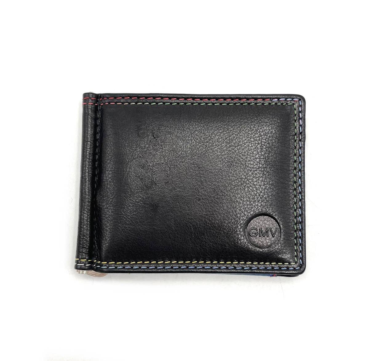 Zwart+Multi Portemonnee van echt leer, merk GMV, art. GMV80-24M voor groothandel op Faire