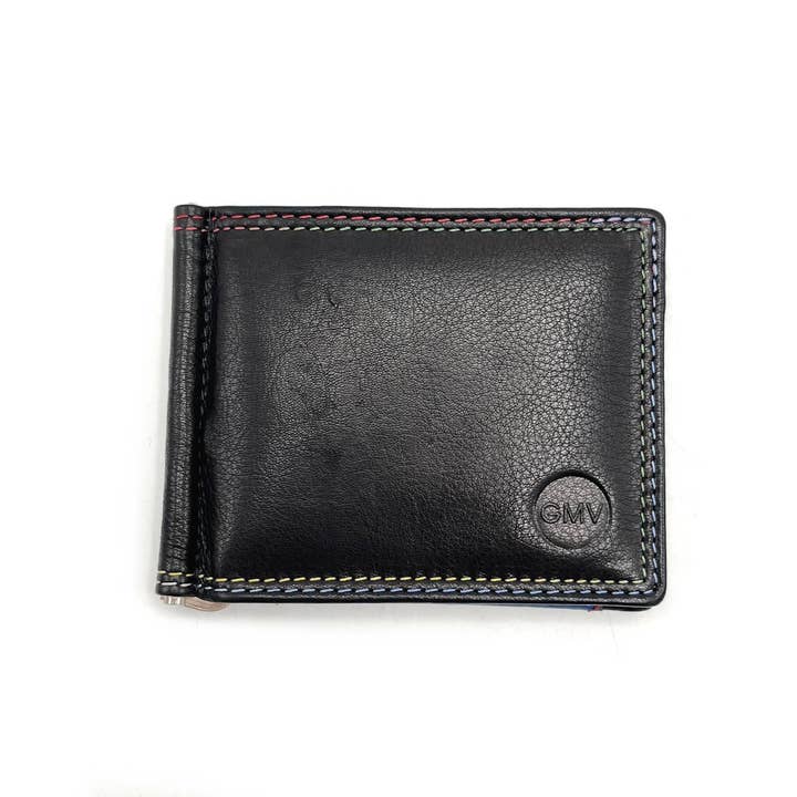 Black Multi Genuine leather wallet, Brand GMV, art. GMV80-24M for wholesale on Faire