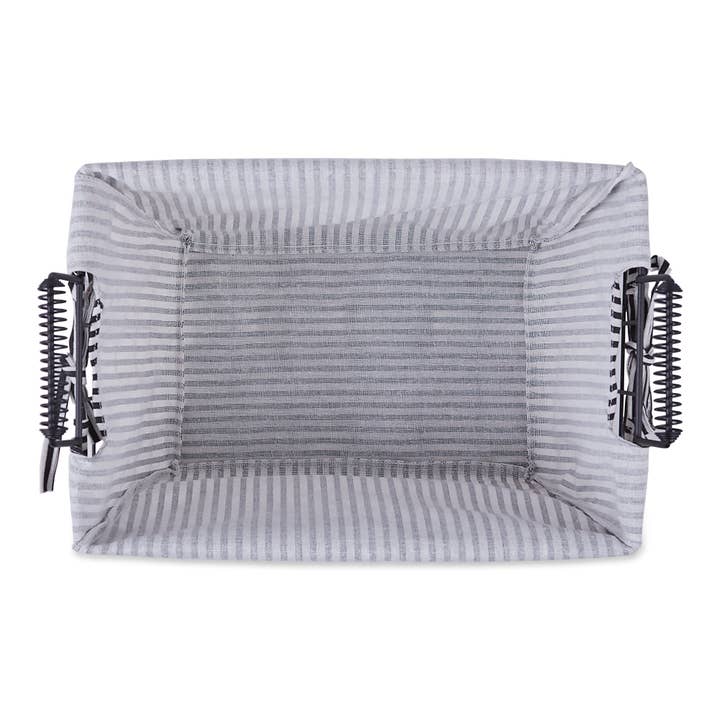 Welcome Home Unbeatable Deals - Wholesale Basket - Farmhouse Black Wire Black/White Ticking Stripe Liner Basket Set of 23