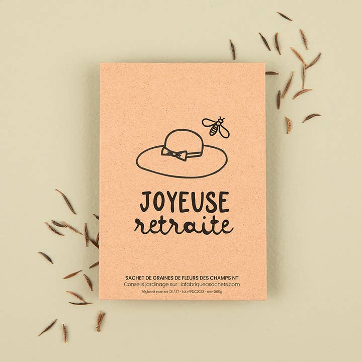 Glædelig Pension - Pose med markblomstfrø for engroshandel hos La Fabrique à Sachets
