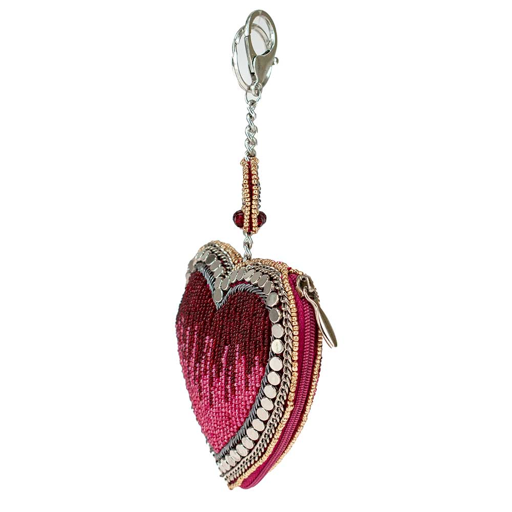 Mary Frances Accessories - Wholesale Coin purse – Women’s - Have a Heart Beaded Red Heart and Crown Coin Purse Key Fob3