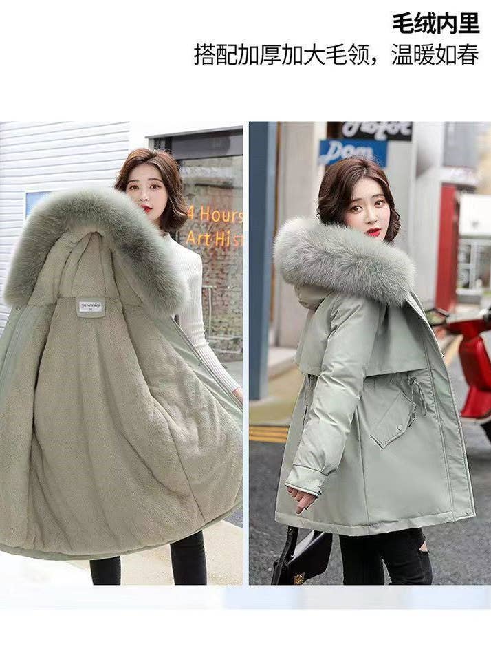 Marayn - Wholesale Fur/Faux Fur Coat - Women's - Chic Padded Parka 2025 Winter Fashion Fur Hooded Coat #229