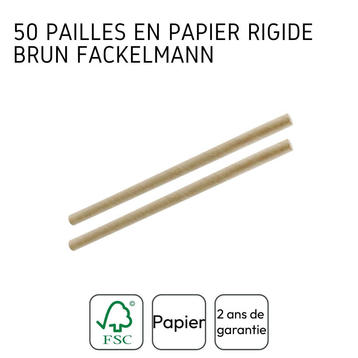 Fackelmann - Wholesale Drink Stirrer - Box of 50 Fackelmann Eco Fri brown rigid paper straws3