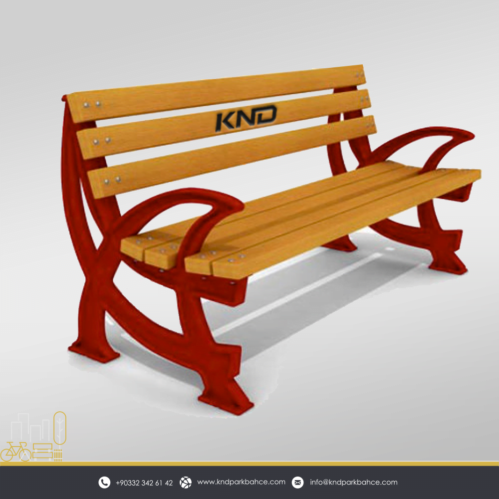 Deholzwart GmbH - Vente Chaise d'extérieur - Banc de jardin en bois et fonte, brun, design britannique classique6