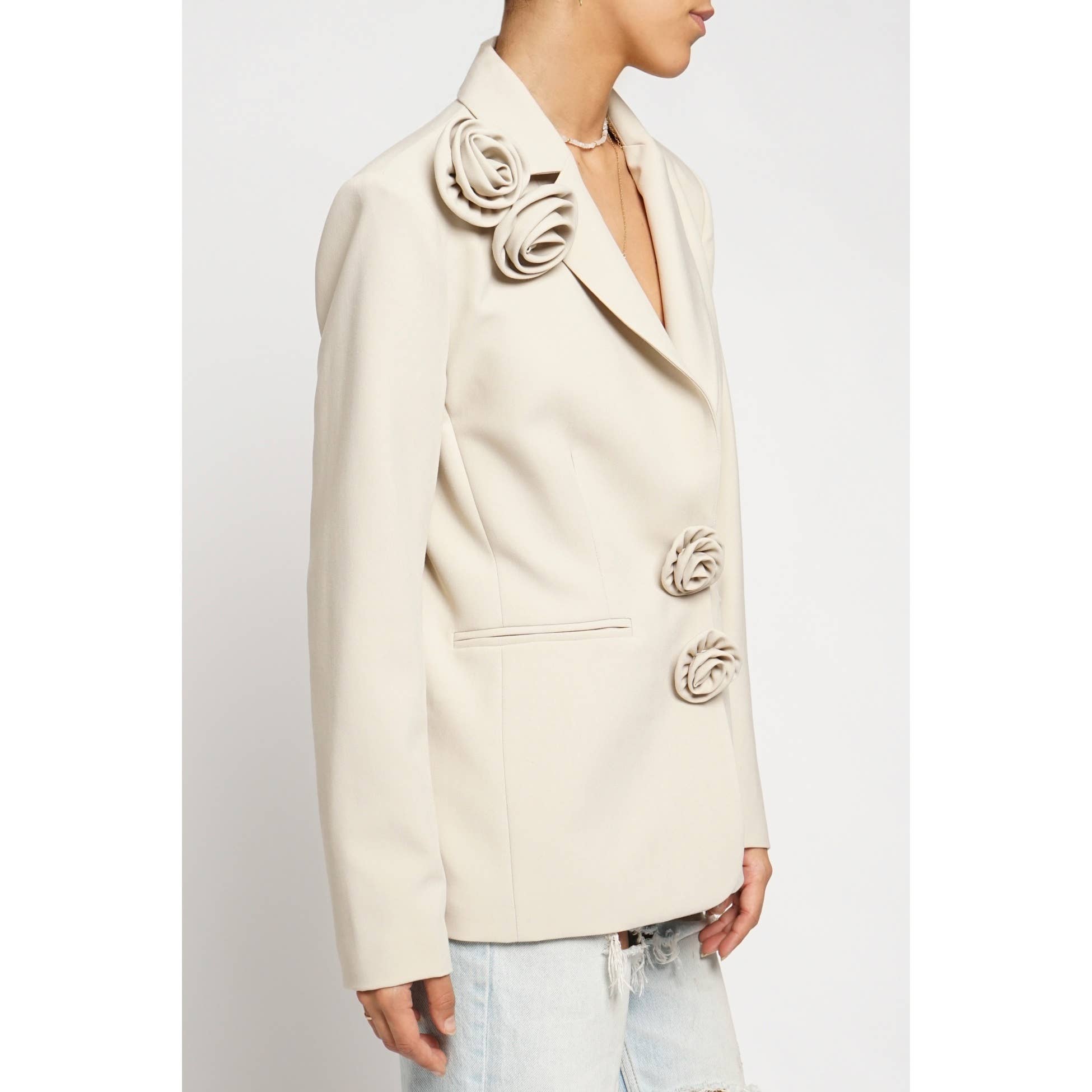 Sans Souci - Wholesale Blazer - Women's - ROSETTE ACCENT BLAZER5