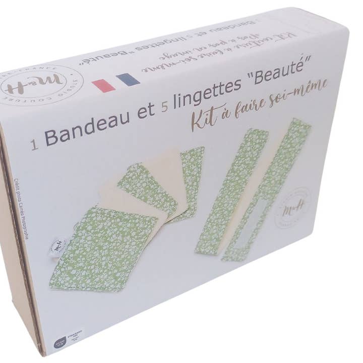 M&H Studio Produits Zéro déchet - Wholesale Craft Sewing Kit - DIY kit “1 headband and 5 wipes”2