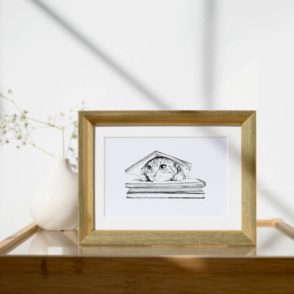 Lalauri - Wholesale Art Print - Imprime Gato Debajo Del Libro1
