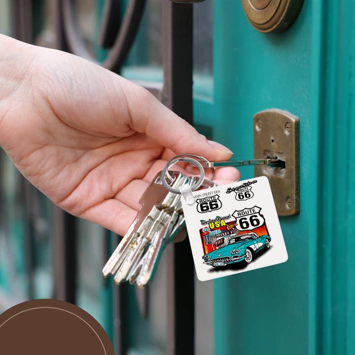 3dRose - Wholesale Keychain - Unisex - 3dRose, Route 66, Key Chain5