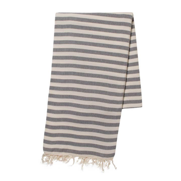 Toalha turca ENPAM cinza escuro por atacado de Buldano