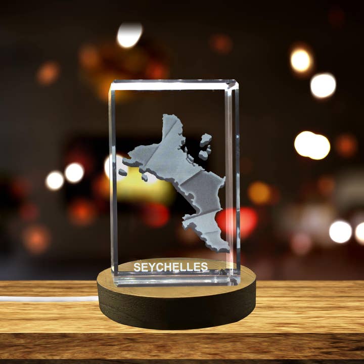 Recordação/Cristal Gravado em 3D das Seicheles/Presente/Decoração por atacado de AB Crystal Collection