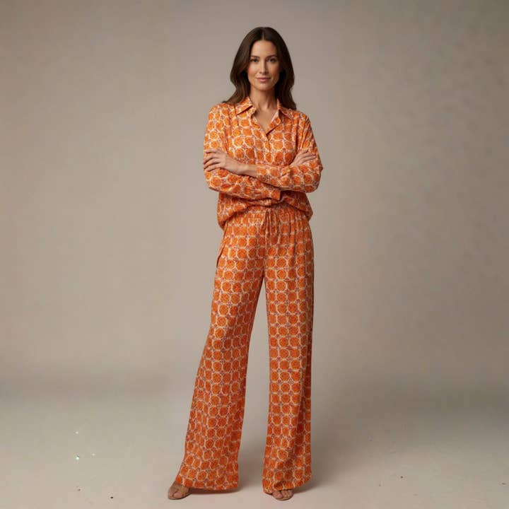 Luma Bomuld Modal Satin Sæt Terracotta for engroshandel hos Ruhmee