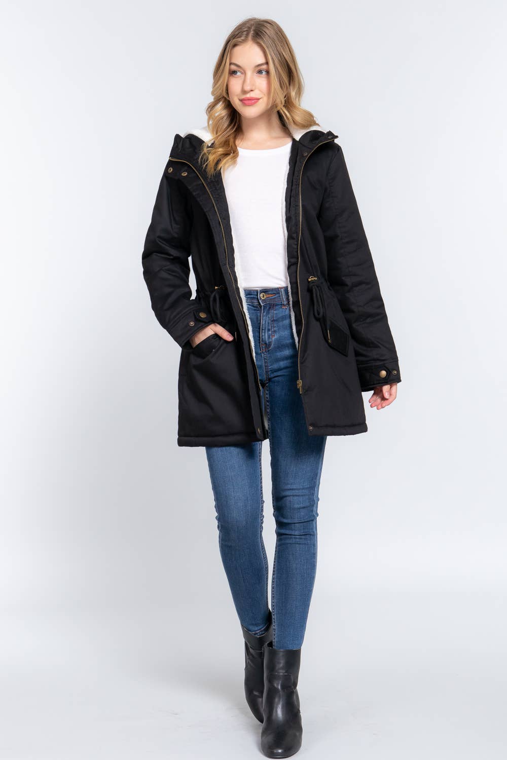 Active Basic | Active USA - Vente Veste – femme - Veste utilitaire à capuche en peluche doublée polaire23