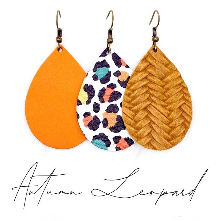 2" Autumn Leopard Mini Collection -Earrings for wholesale by Doohickies