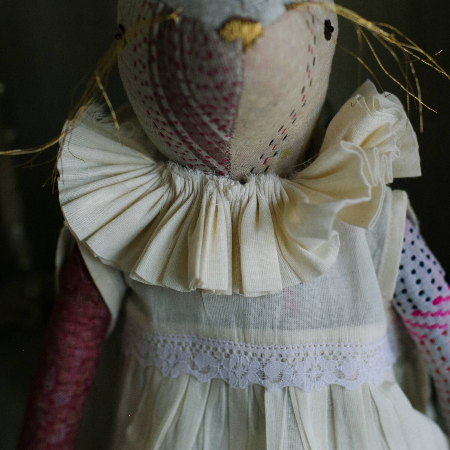 Skippy Cotton - Vendita all'ingrosso Bambola - Bambini - Bambola Kantha con Colletto Arricciato - Bambola Artigianale Imbottita in Cotone4