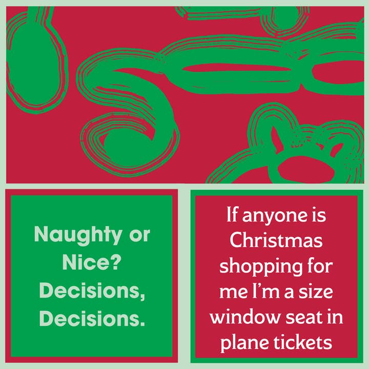 Serviette de Noël pour siège près de la fenêtre | Cadeau de fête amusant | Pour cocktails pour la vente par Drinks on Me