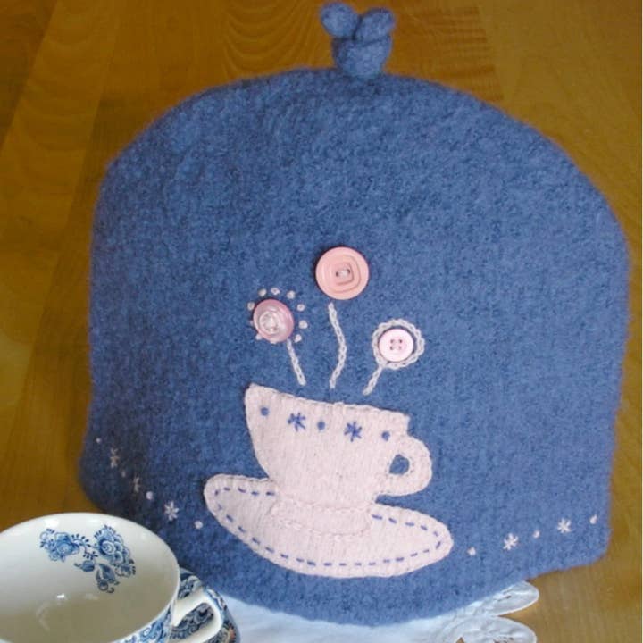 Woolly 6-Cup Tea Cozy booklet for wholesale by Marie Mayhew Designs