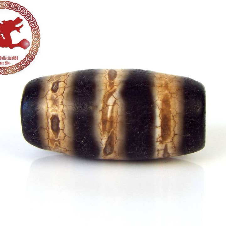 Old And Little 3-Band Agata Dzi. Old Tibetan Dzi for wholesale by Vintagecollection888