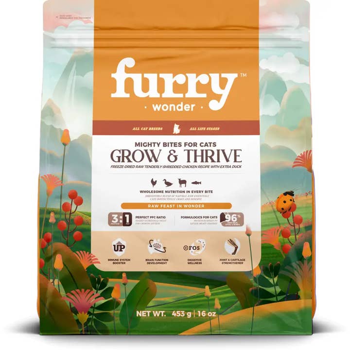 Grow & Thrive Freeze-Dried Raw Duck & Chicken Recipe - Cats for wholesale by FURRY WONDER