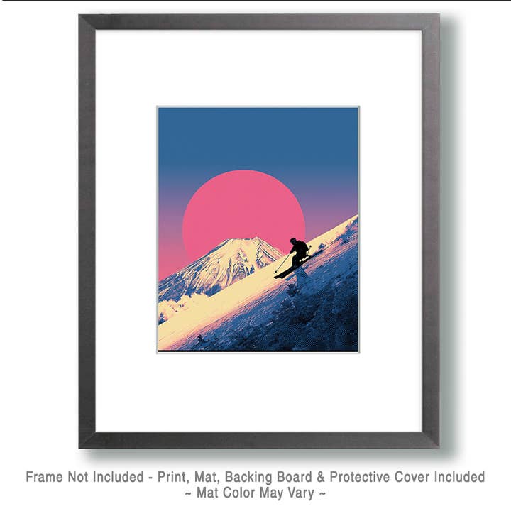 Mowbi - Wholesale Art Print - Tsuyoi Skiier Japanese Pop Art Print - 8"x10" Artwork for 11"x14" Frame1