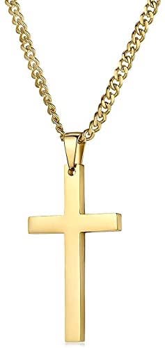 JB Jewelry – wholesale Hänge-/berlockhalsband – 24K Guld Kedjestil Korshänge Halsband