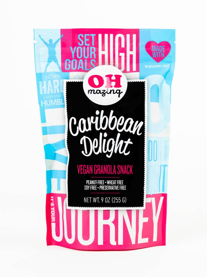 9oz Caribbean Delight Vegan Granola for wholesale by Oh Mazing Granola