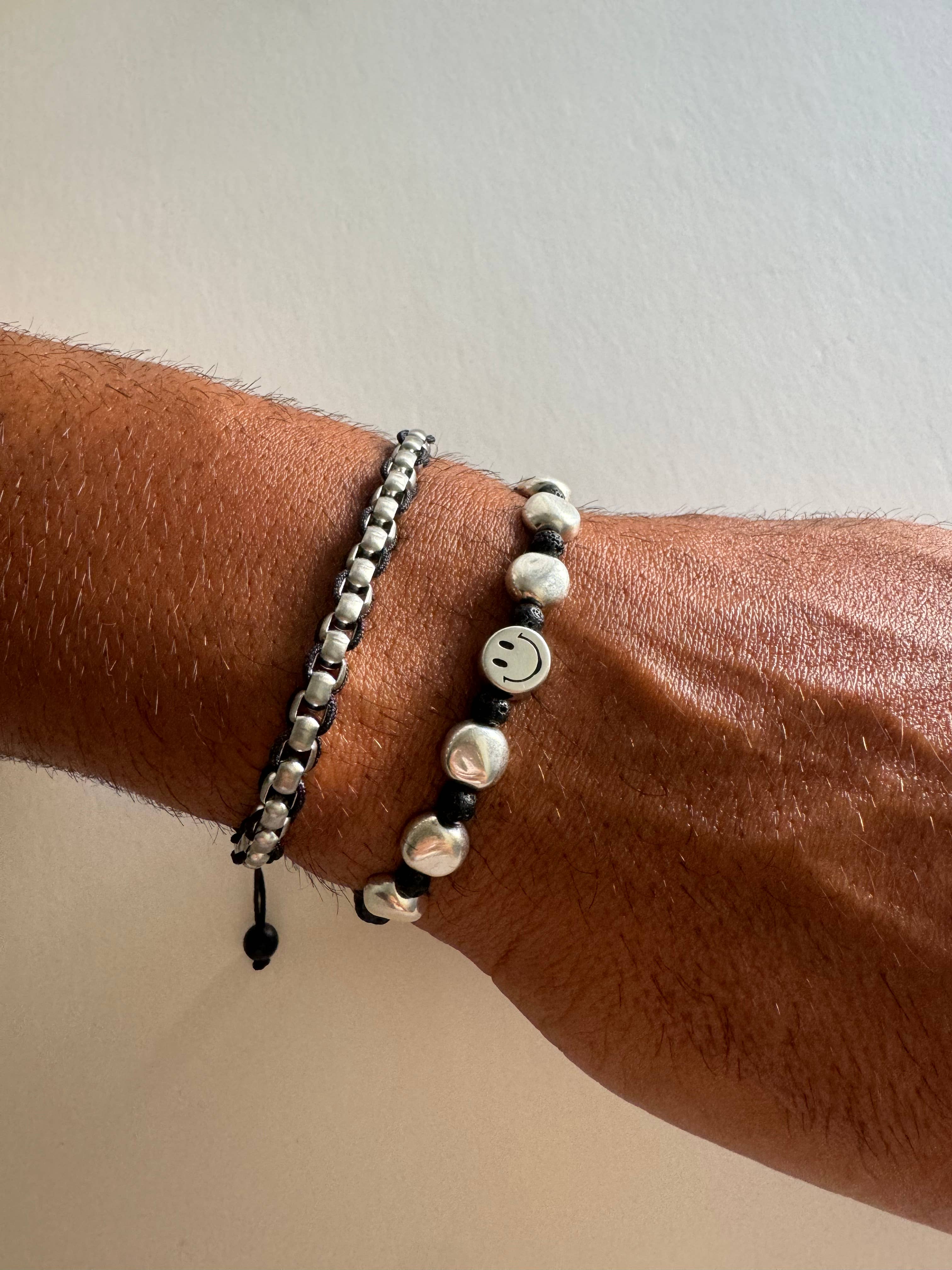 Christina Christi - Vente Bijou – homme - Bracelets homme à perles argentées, bracelets en argent1