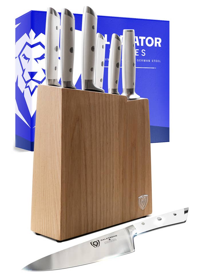 Knife Block Set 8Pc | White | Gladiator Series | Dalstrong © for wholesale by Dalstrong
