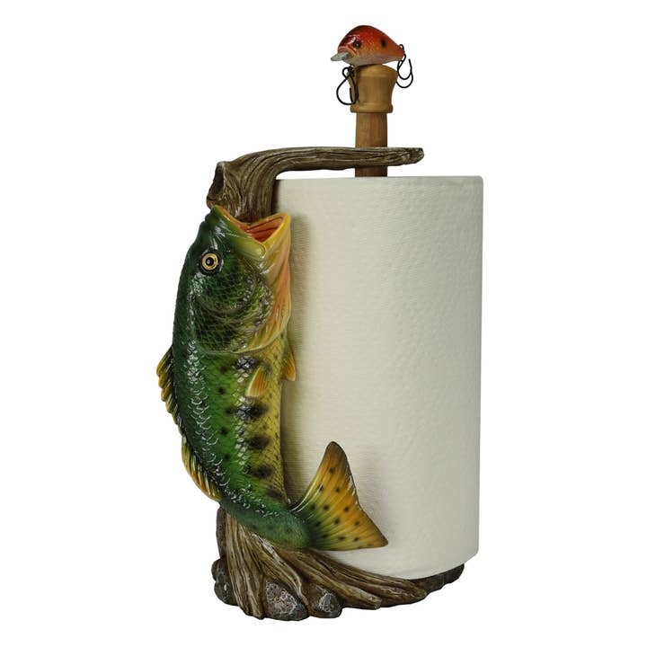 Paper Towel Holder-Largemouth Bass for wholesale by Rivers Edge Products